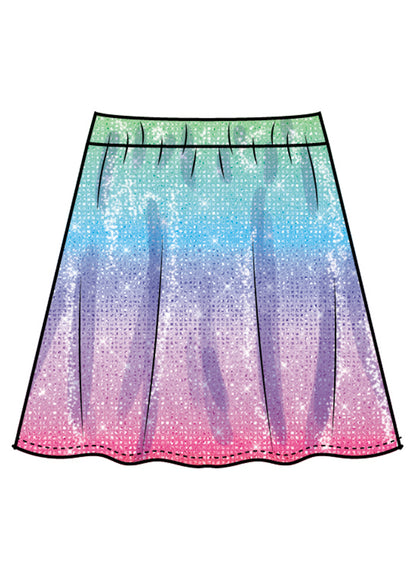 Simplicity S3210 pattern envelope showing girls' sequin two-piece dresses