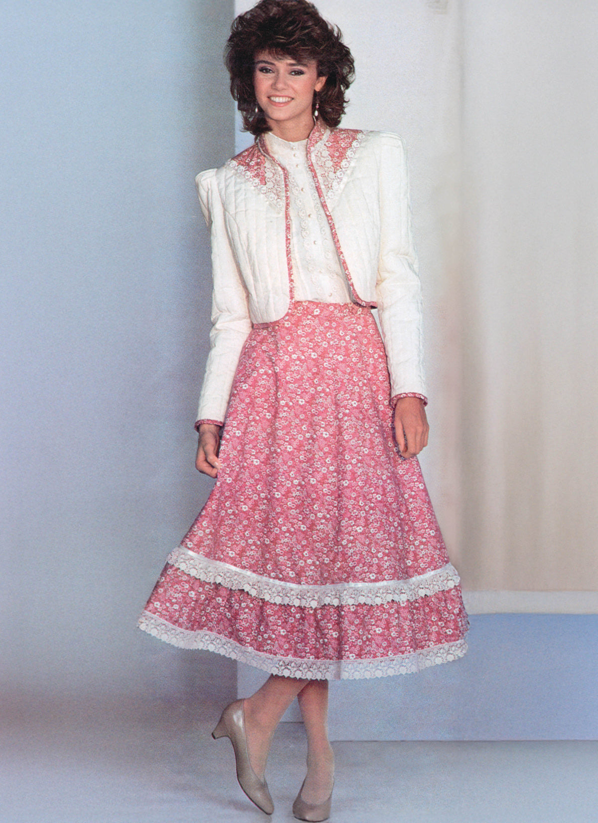 Simplicity S3214 vintage 1980s Gunne Sax skirt, blouse and jacket pattern envelope