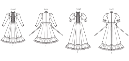 Simplicity S3215 vintage 1980s Gunne Sax fitted dress pattern envelope