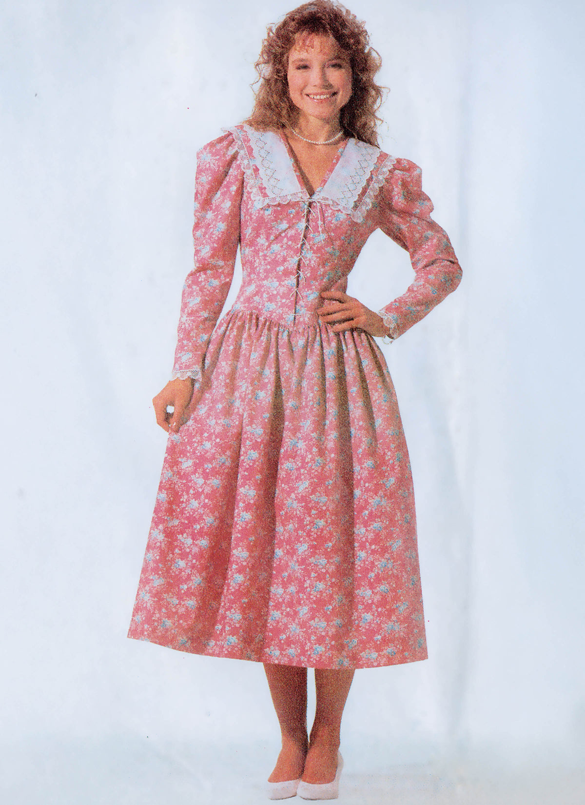 Simplicity S3216 vintage 1980s Gunne Sax dress pattern envelope