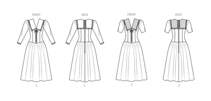 Simplicity S3216 vintage 1980s Gunne Sax dress pattern envelope