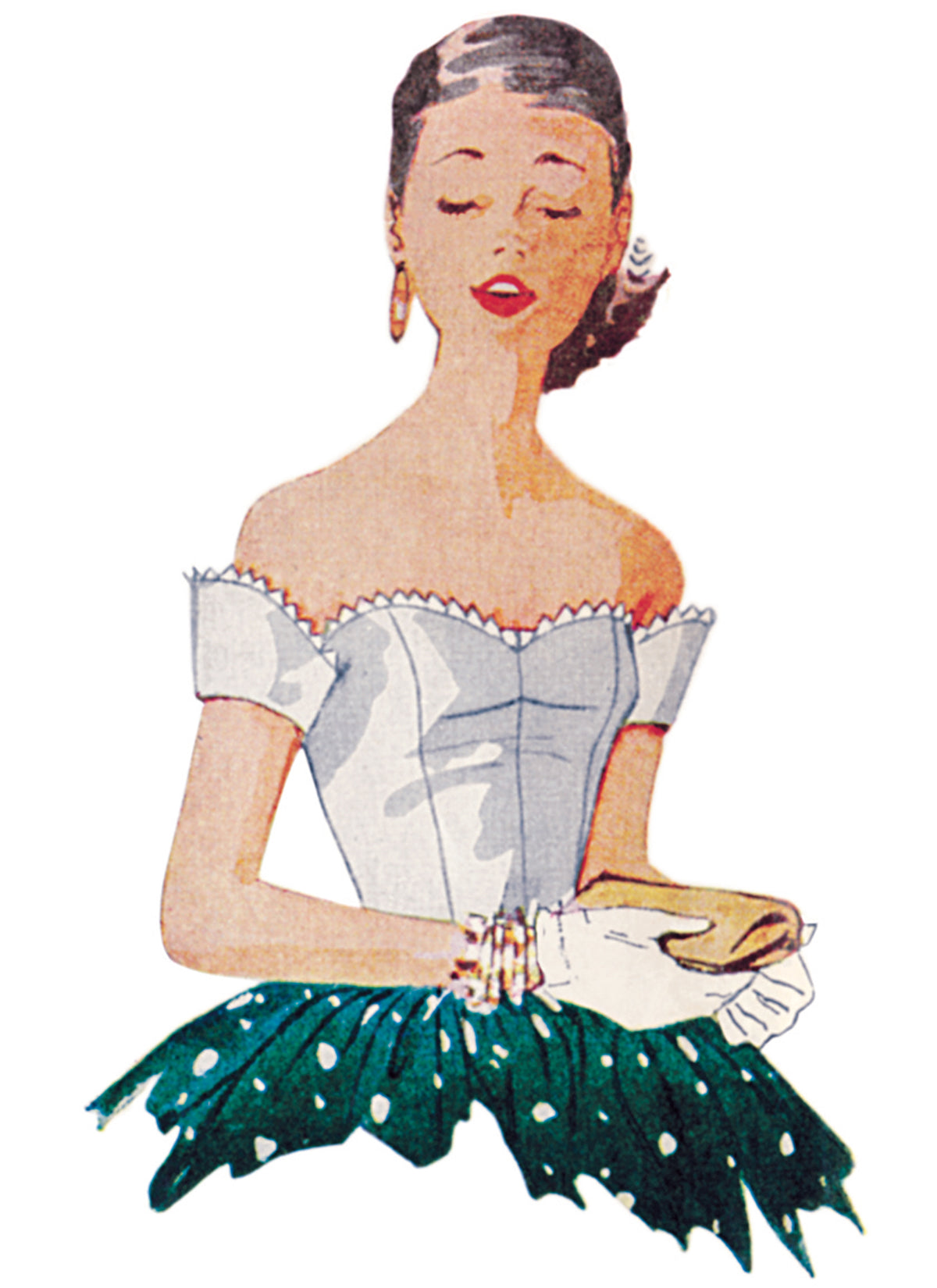 Simplicity S3220 vintage 1950s blouse pattern envelope