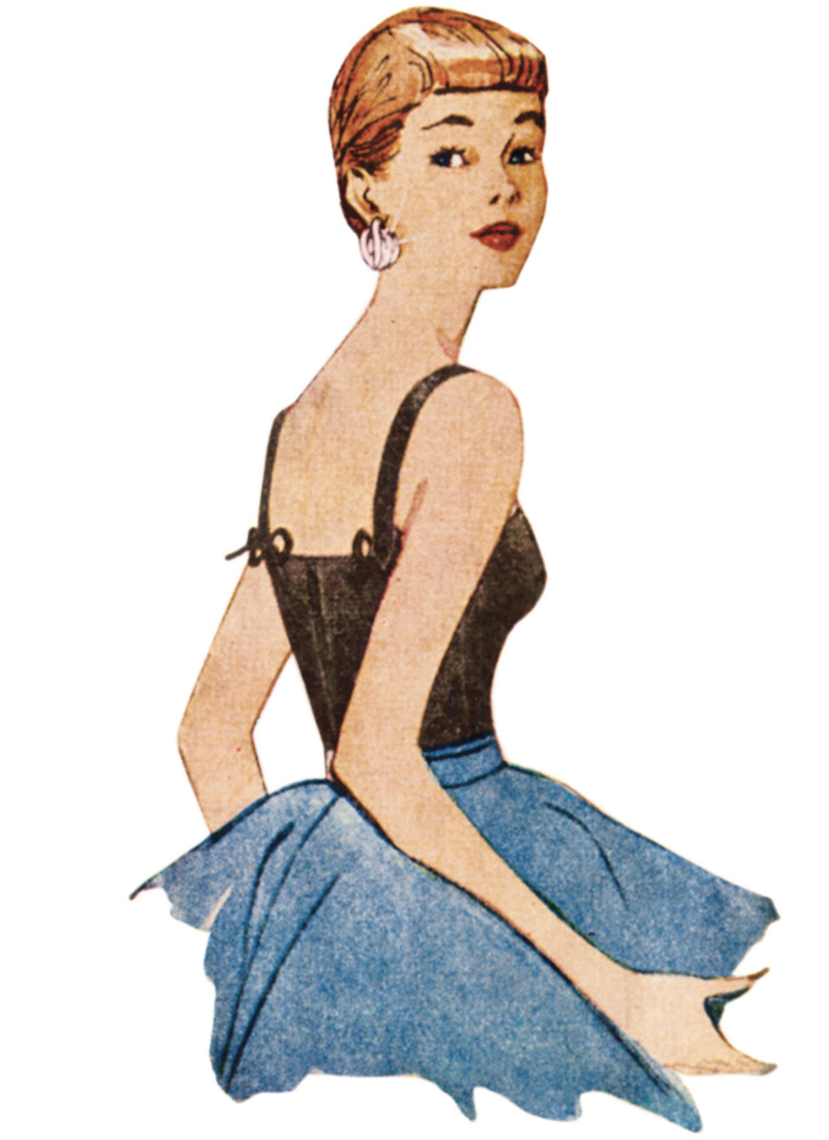 Simplicity S3220 vintage 1950s blouse pattern envelope