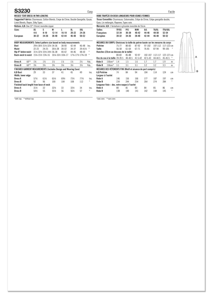 Simplicity S3230 sleeveless tent dress pattern envelope
