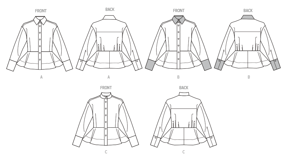 Simplicity S3234 collared shirt pattern envelope