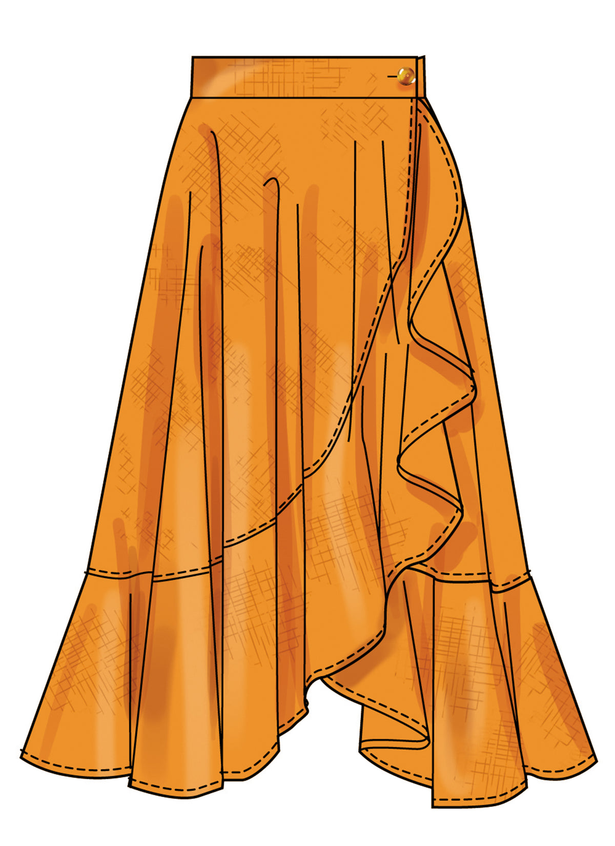 Simplicity S3235 sewing pattern envelope showing a skirt or trousers