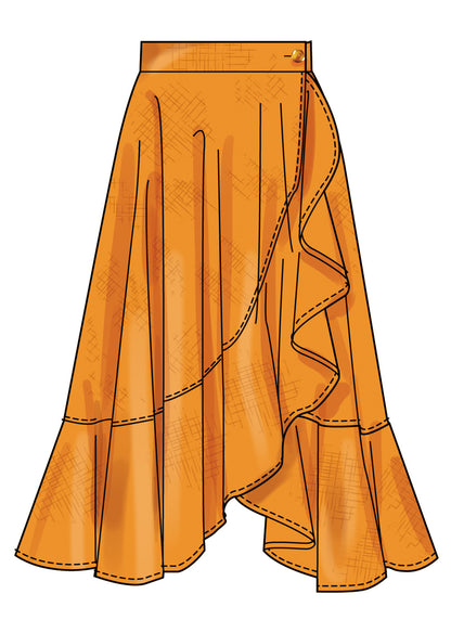 Simplicity S3235 sewing pattern envelope showing a skirt or trousers