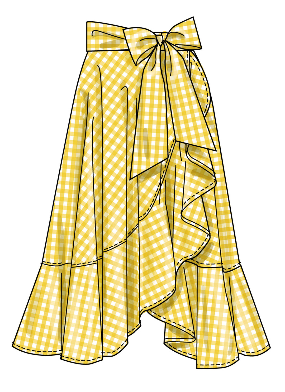 Simplicity S3235 sewing pattern envelope showing a skirt or trousers
