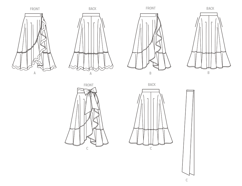 Simplicity S3235 sewing pattern envelope showing a skirt or trousers