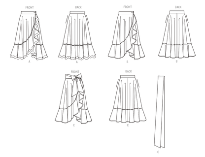 Simplicity S3235 sewing pattern envelope showing a skirt or trousers