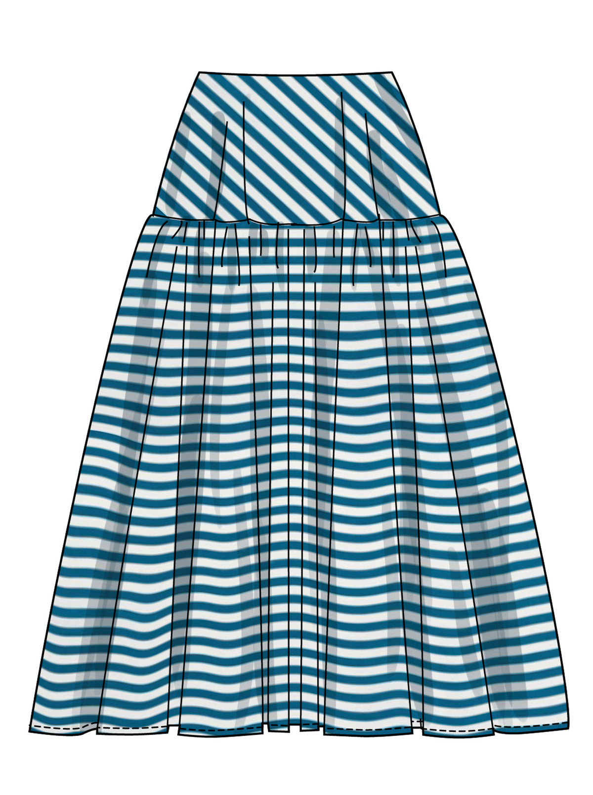 Simplicity S3237 sewing pattern envelope showing a skirt or trousers