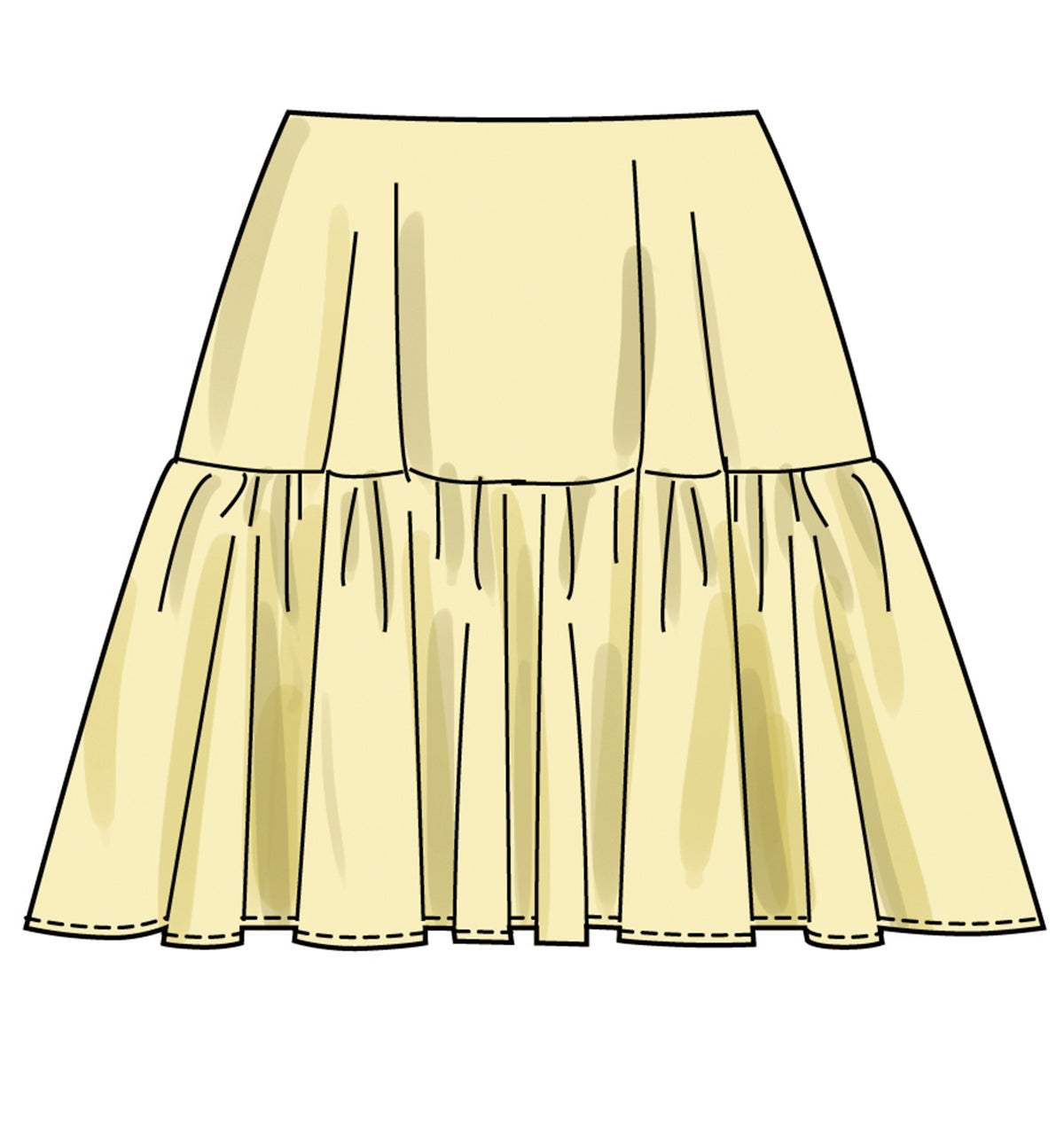 Simplicity S3237 sewing pattern envelope showing a skirt or trousers