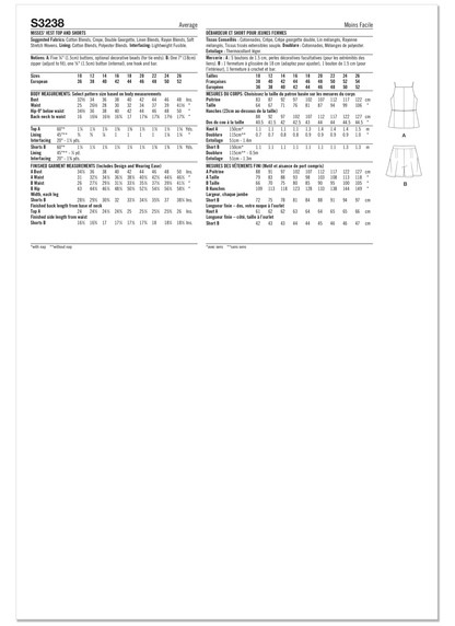 Simplicity S3238 sewing pattern envelope showing a vest top and shorts