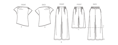 Simplicity S3239 sewing pattern envelope showing a relaxed co-ord set