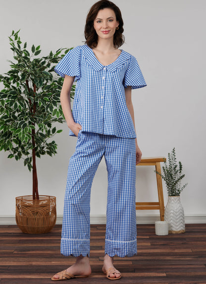 Simplicity S3240 sewing pattern envelope showing sleepwear
