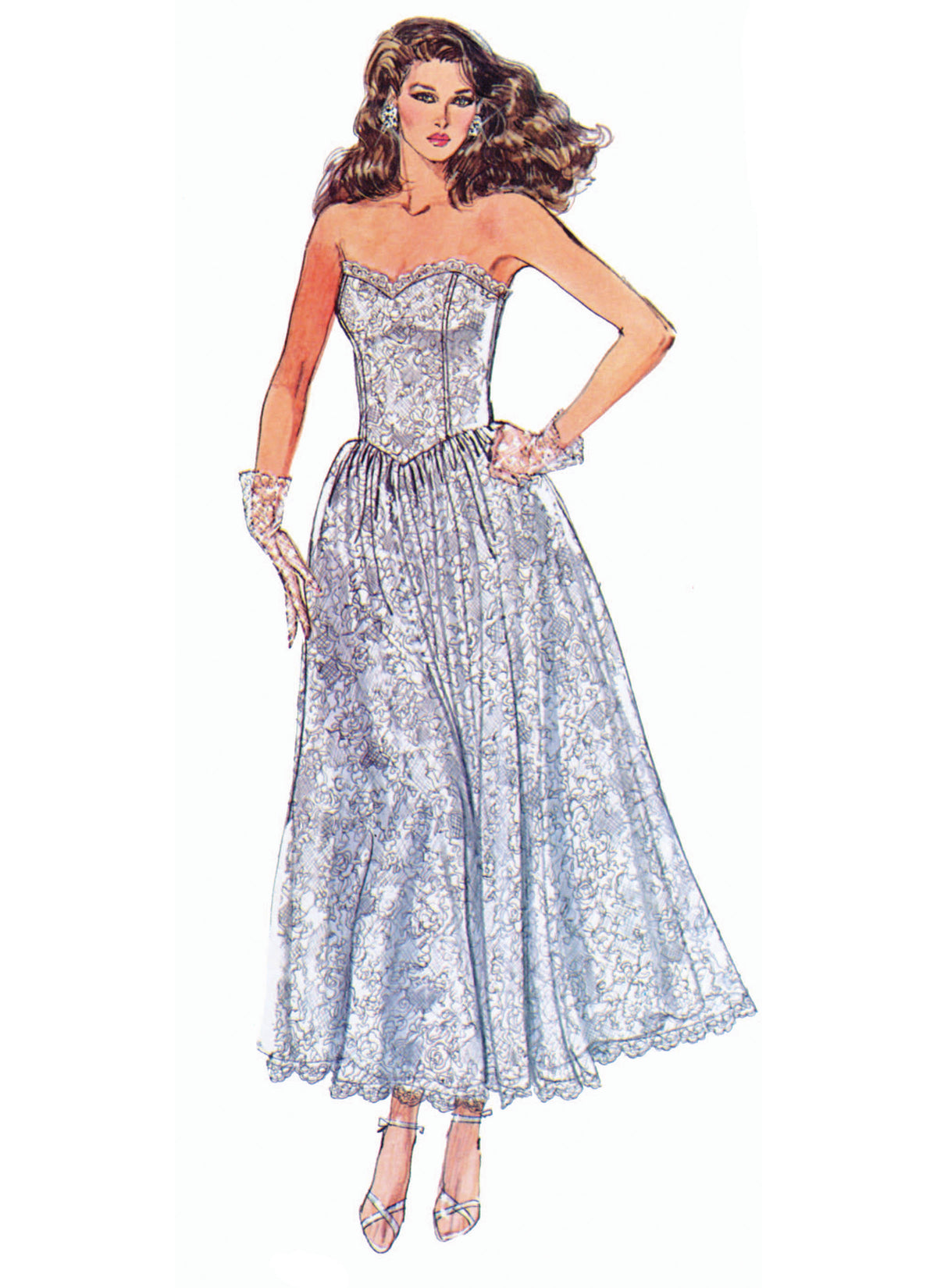 Simplicity S3246 sewing pattern envelope showing a lined dress
