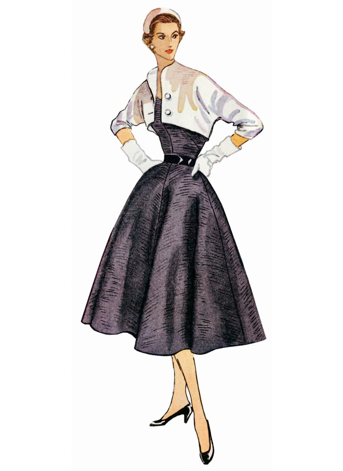Simplicity S3250 sewing pattern envelope showing a dress and reversible bolero