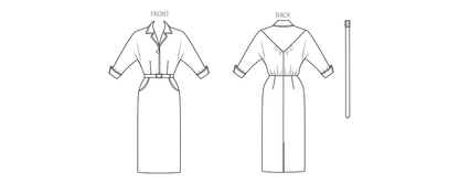 Simplicity S3251 sewing pattern envelope showing a dress