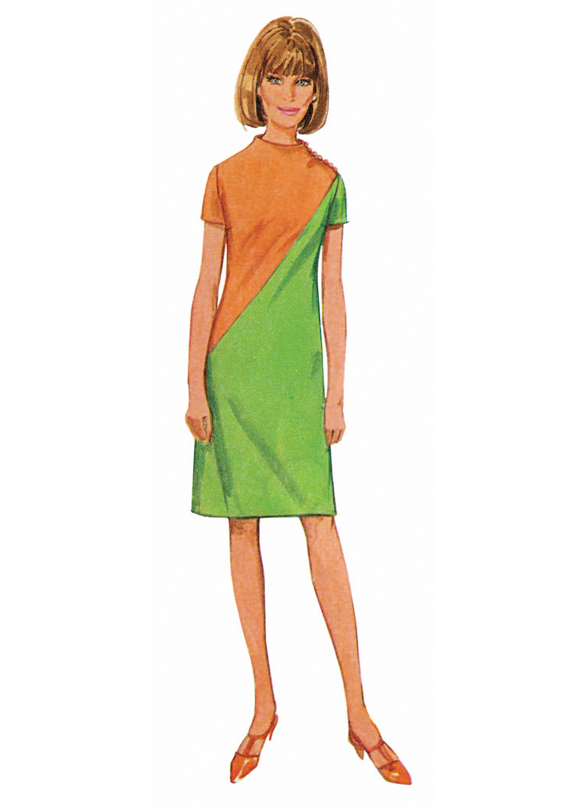 Simplicity S3253 sewing pattern envelope showing a dress
