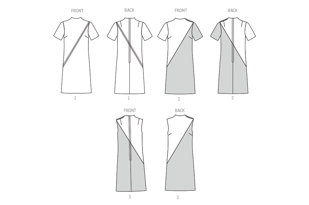 Simplicity S3253 sewing pattern envelope showing a dress