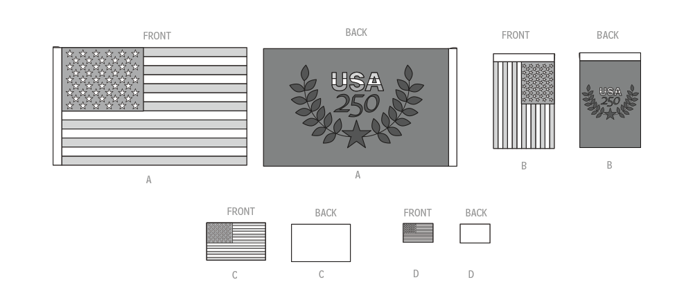 Simplicity S3264 sewing pattern envelope showing fabric flags