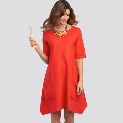 Simplicity S8640 sewing pattern envelope showing loose dress and tunic
