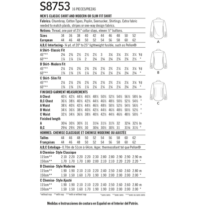 Simplicity S8753 sewing pattern envelope showing men's waistcoat and top