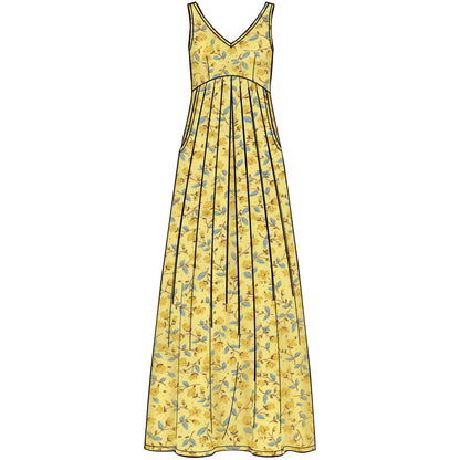 Simplicity S8910 sewing pattern envelope showing pleated dress