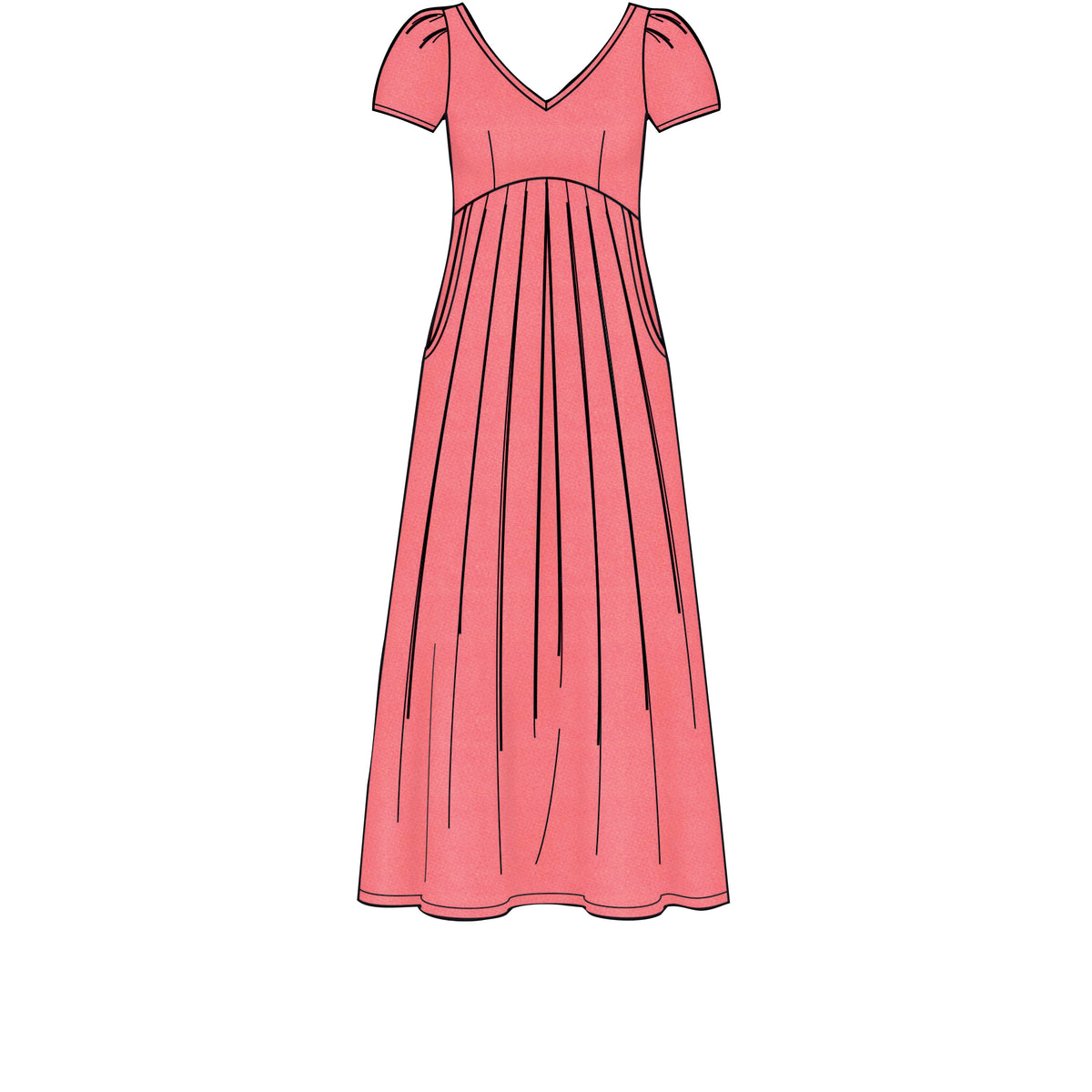 Simplicity S8910 sewing pattern envelope showing pleated dress