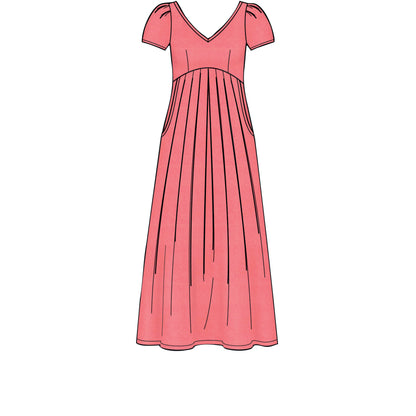 Simplicity S8910 sewing pattern envelope showing pleated dress