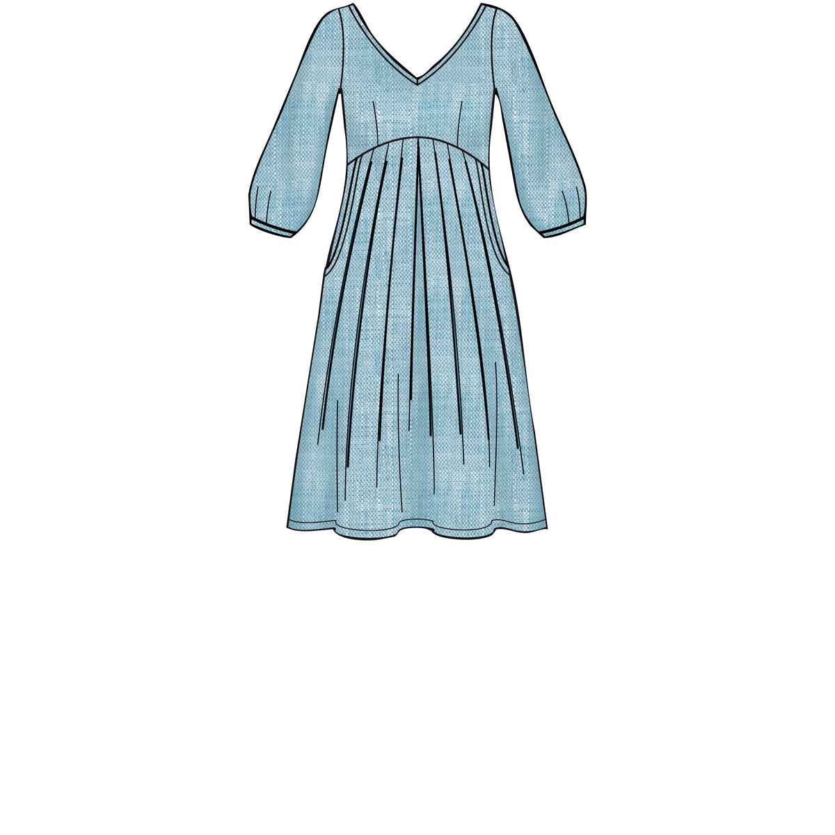 Simplicity S8910 sewing pattern envelope showing pleated dress