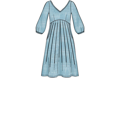 Simplicity S8910 sewing pattern envelope showing pleated dress