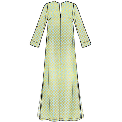 Simplicity S8912 sewing pattern envelope showing maxi and short dresses
