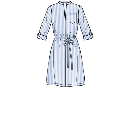 Simplicity S8912 sewing pattern envelope showing maxi and short dresses