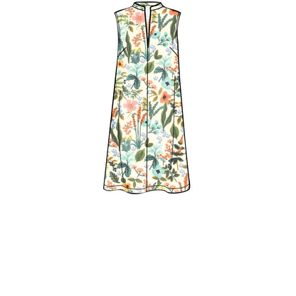 Simplicity S8912 sewing pattern envelope showing maxi and short dresses