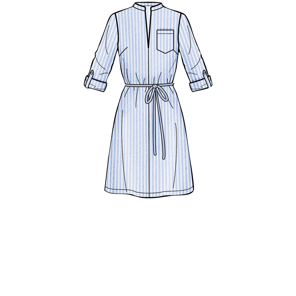 Simplicity S8912 sewing pattern envelope showing the Misses' Maxi or Short Dress designs