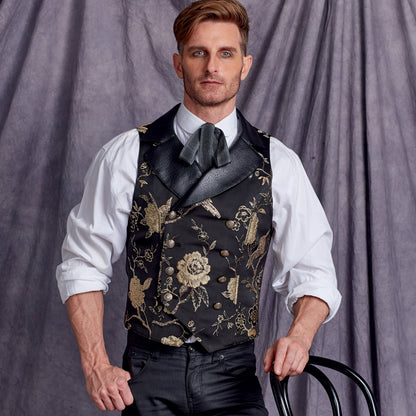 Simplicity S9087 sewing pattern envelope showing the Men's Steampunk Victorian Vest Costume designs