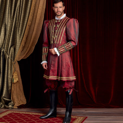 Simplicity S9095 sewing pattern envelope showing the Men's Tudor Doublet Costume designs
