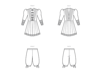 Simplicity S9095 sewing pattern envelope showing the Men's Tudor Doublet Costume designs