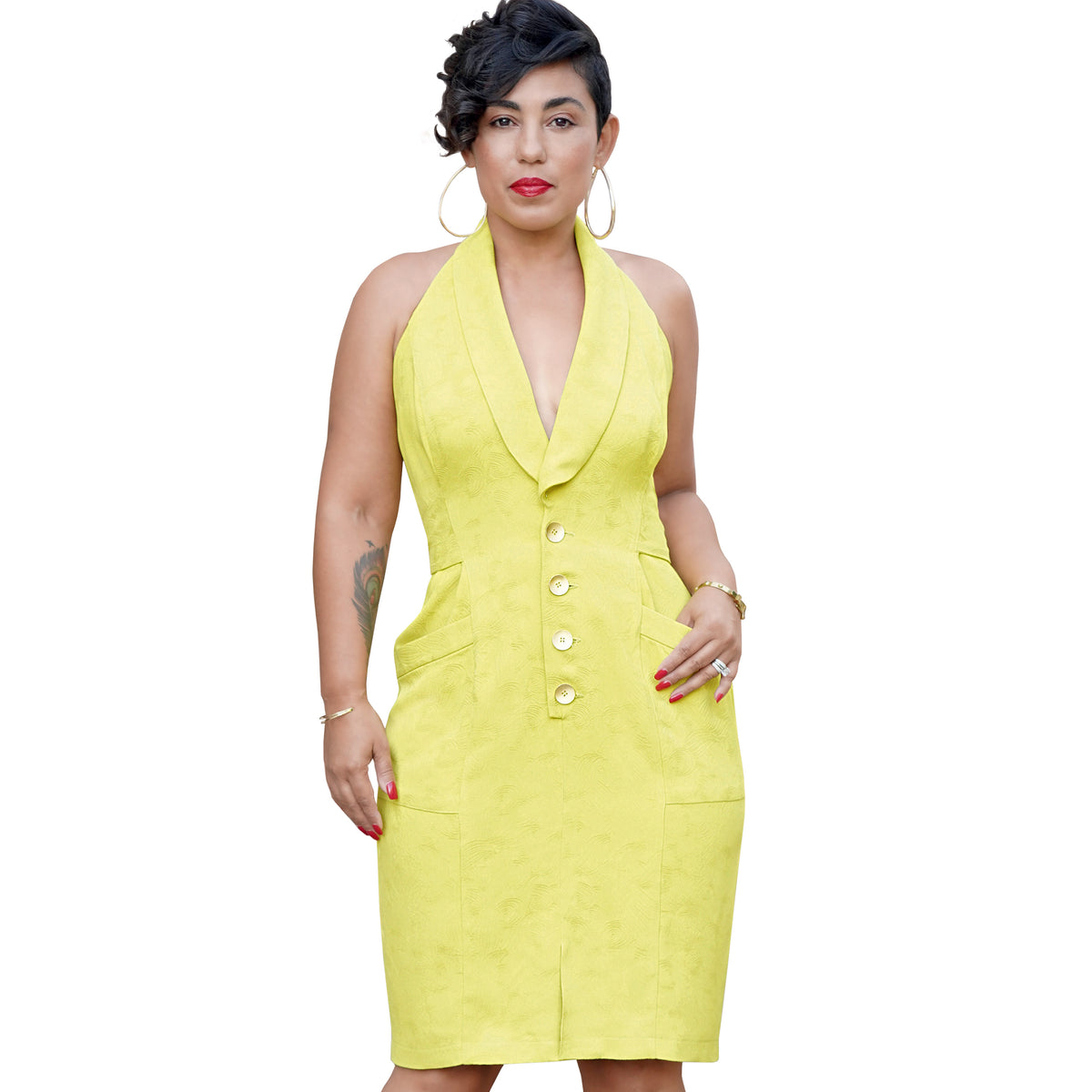 Simplicity S9097 sewing pattern envelope showing the Misses' Dress designs