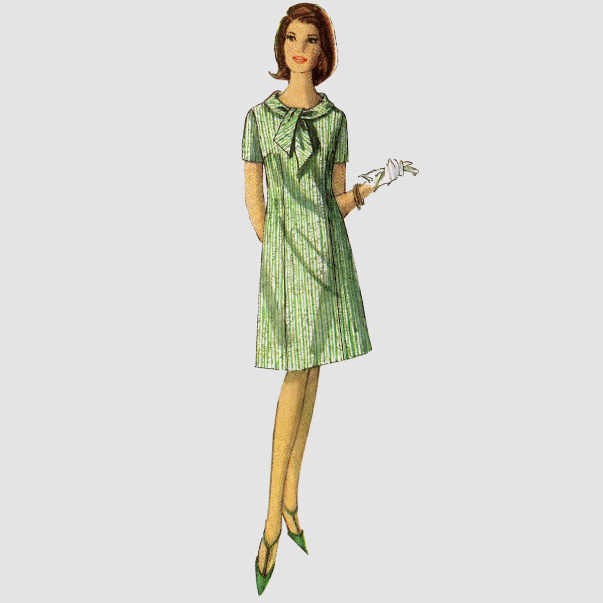 Simplicity S9104 sewing pattern envelope showing the Misses' Vintage Dress designs