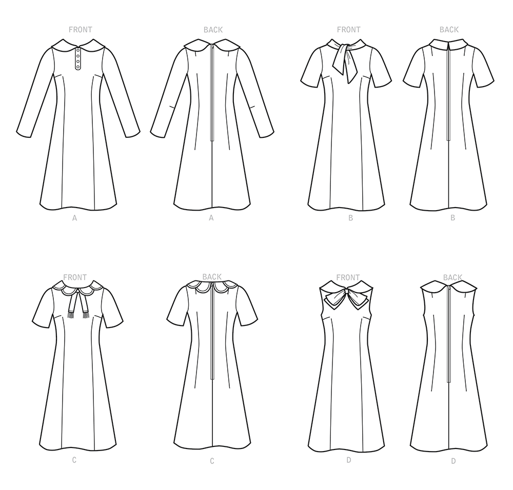 Simplicity S9104 sewing pattern envelope showing the Misses' Vintage Dress designs