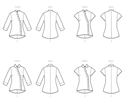 Simplicity S9106 sewing pattern envelope showing the Misses' Tops designs