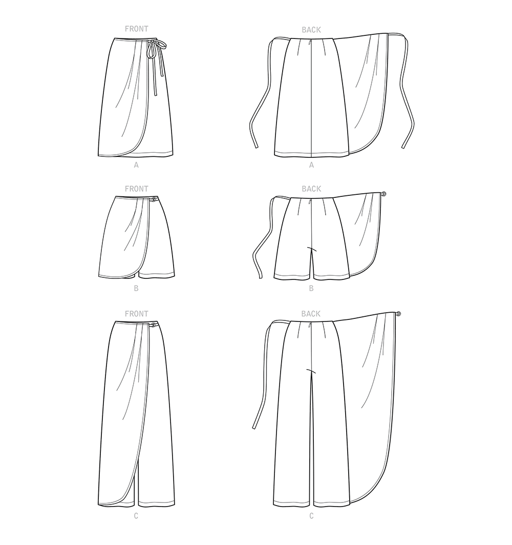Simplicity S9111 sewing pattern envelope showing the Misses' Skirt, Shorts and Trousers designs