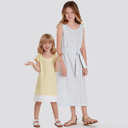 Simplicity S9120 pattern envelope showing girls' dresses