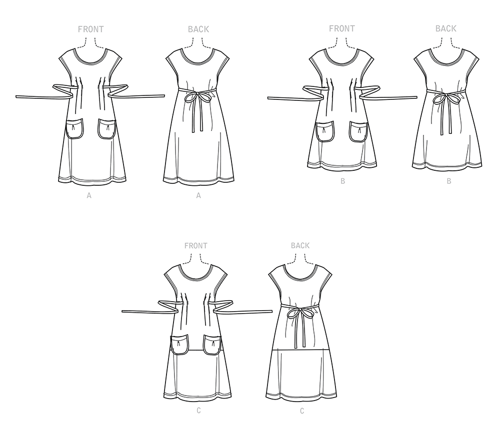 Simplicity S9122 pattern envelope showing granny chic style dresses