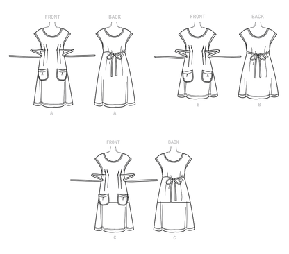 Simplicity S9122 pattern envelope showing granny chic style dresses