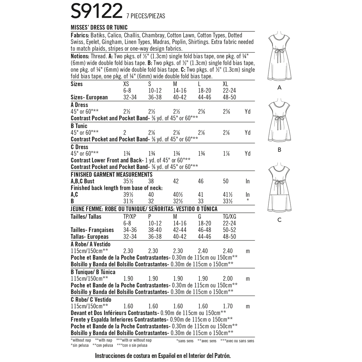 Simplicity S9122 pattern envelope showing granny chic style dresses