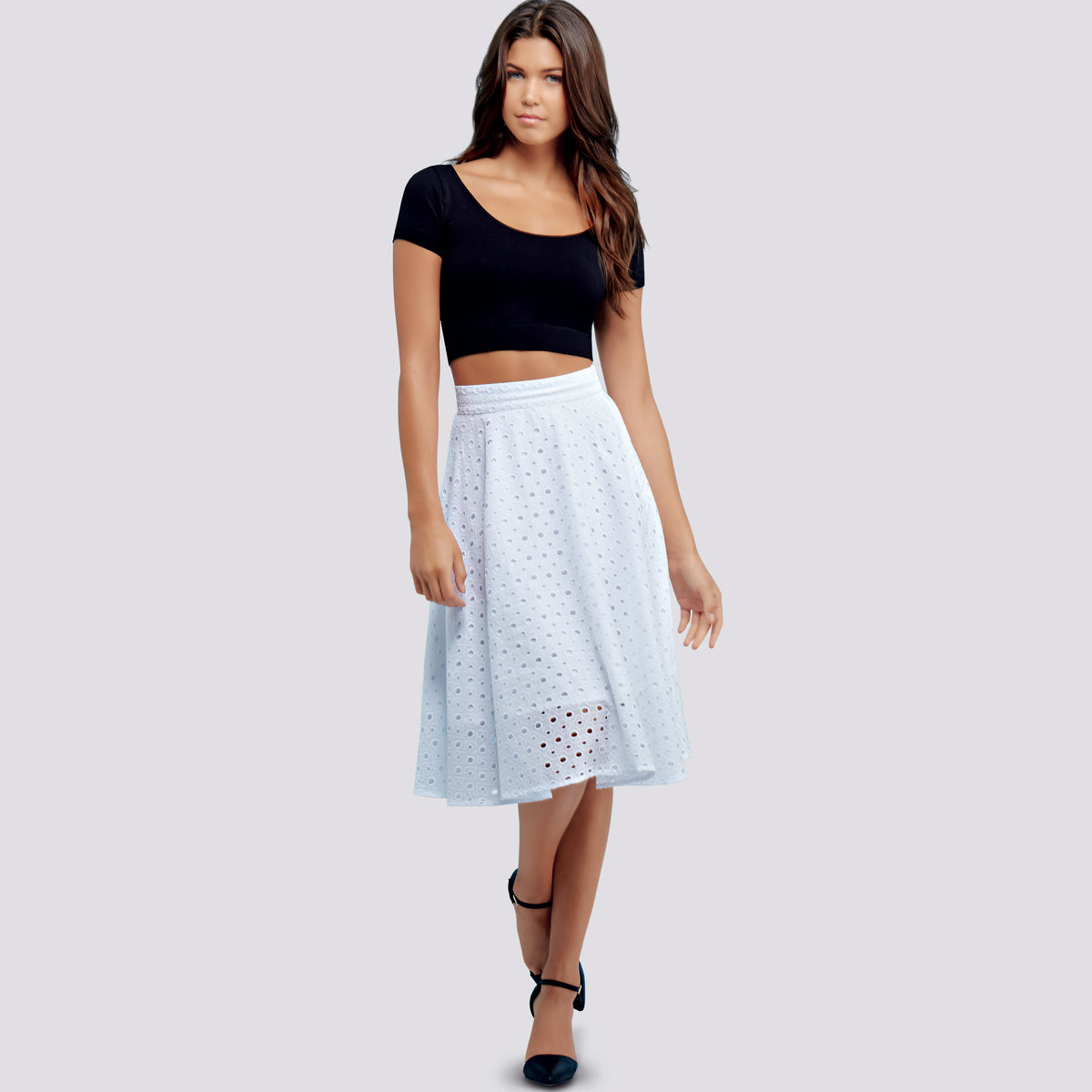 Simplicity S9123 pattern envelope showing three-quarter circle skirts