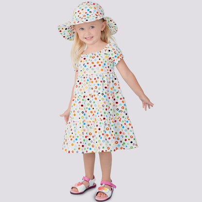 Simplicity S9126 pattern envelope showing toddler dresses and hat